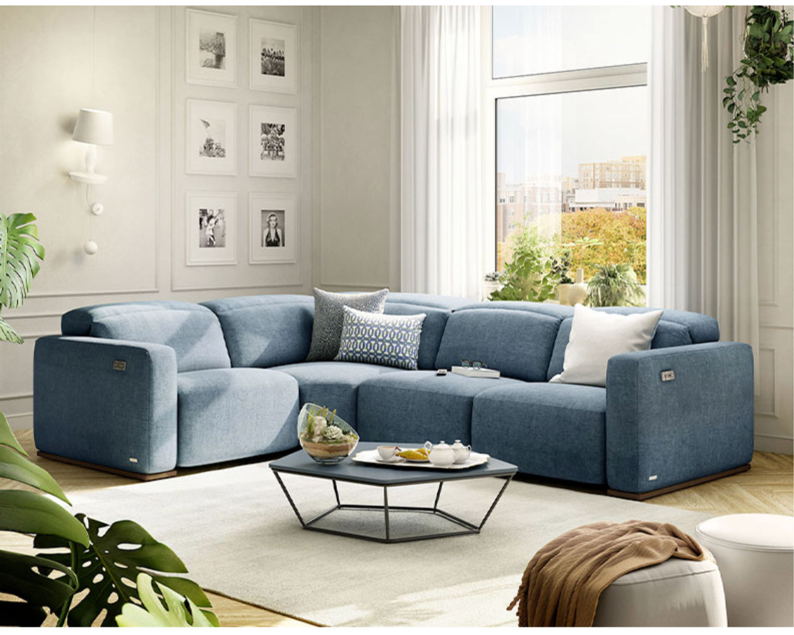 Baltimora C260 Stationary Sectional (+50 leathers)