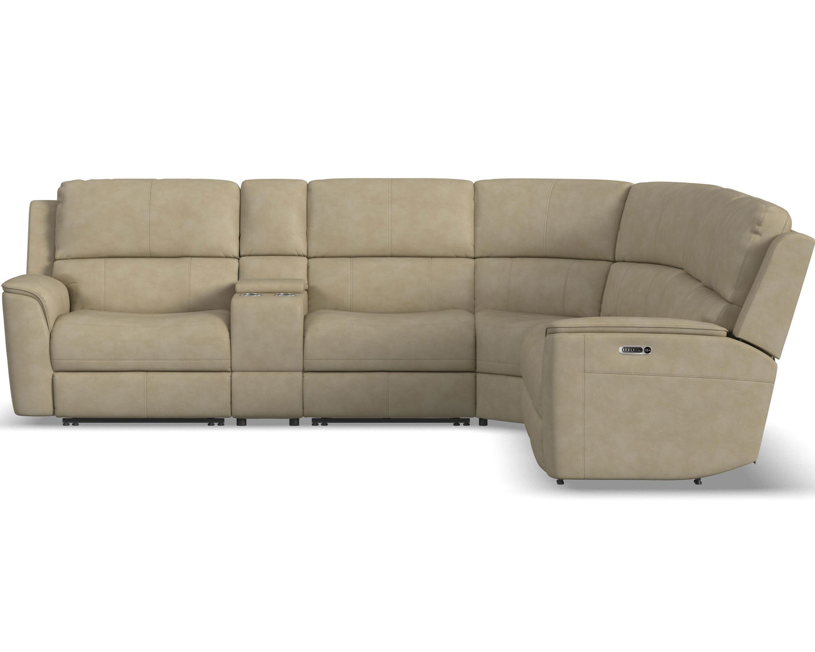 Henry Zero Gravity Reclining Sectional w/ Power Recline - Power Headrest and Power Lumbar (+3 colors) In stock - Layout G: Six Piece Reclining Sectional 128" x 115" (3 Recliners)