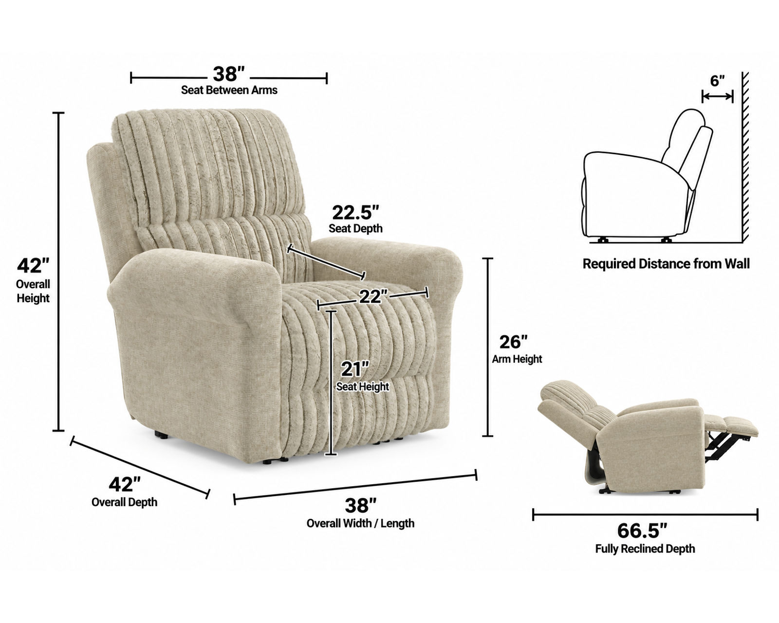 Foxy Rocker Recliner or Power Zero Gravity Recliner Fashion-Forward Comfort with Luxurious Faux Fur (two colors) - Exceptional Comfort Starts Here.