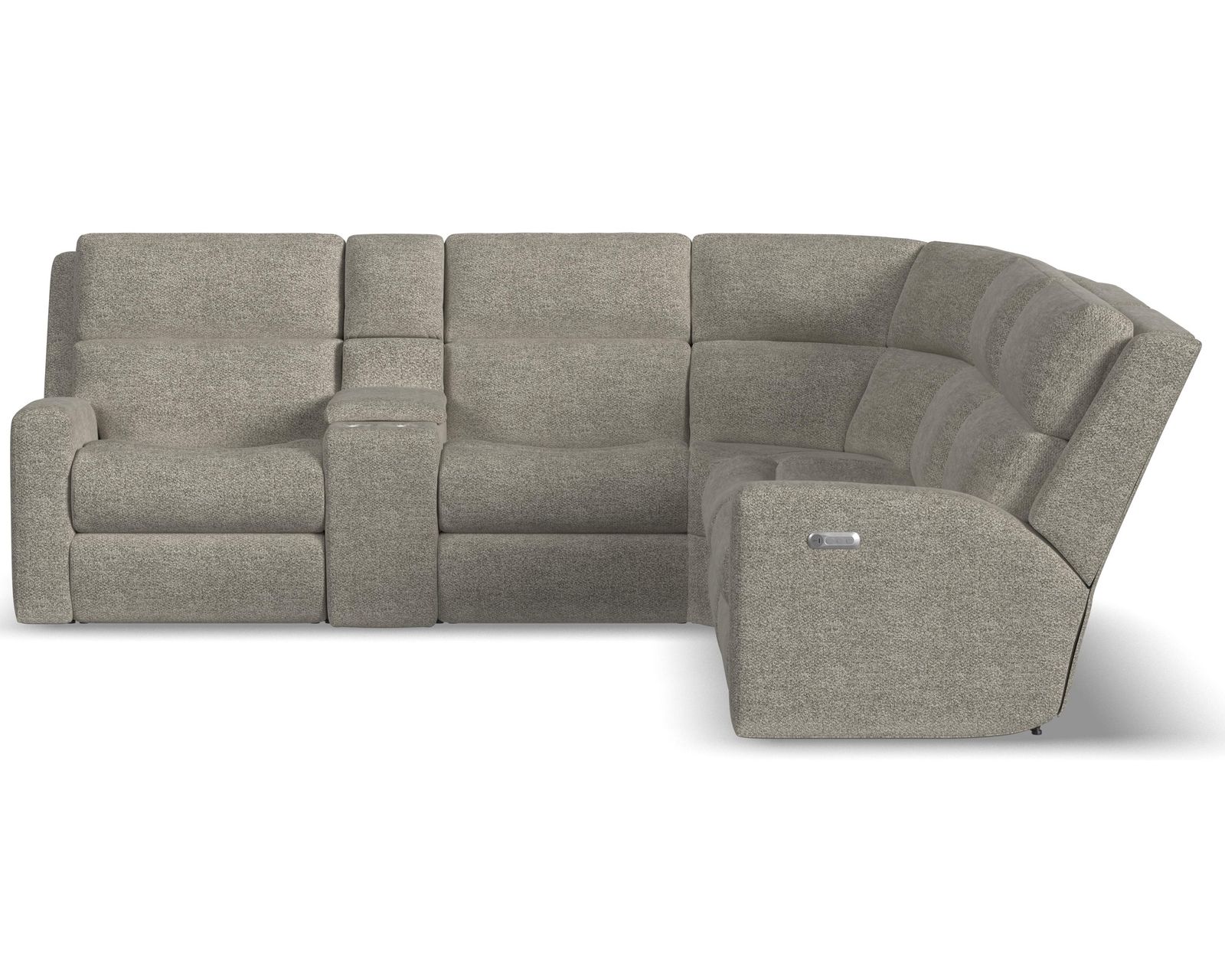 Score 2805 Triple Power Reclining Sectional (+100 fabrics) - Triple Power - Power Headrest, Power Recline and Power Adjustable Lumbar
