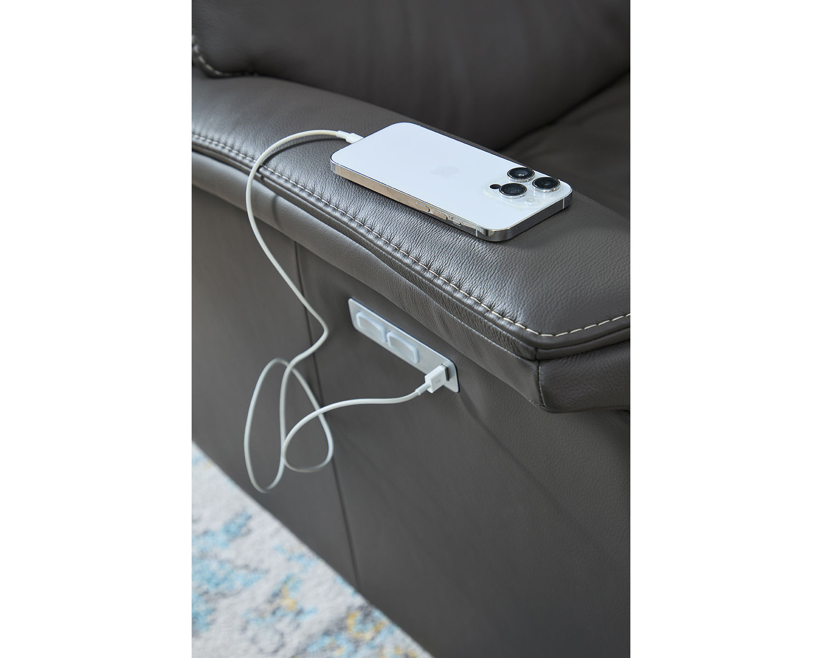 Rome 78" Leather Power Reclining Wall Saver Sofa (+38 leathers)