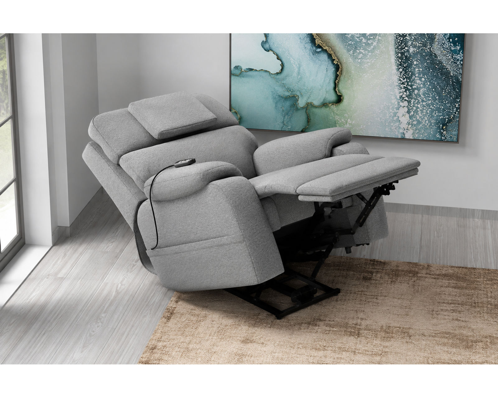 Dreamtime Power Headrest Lay Flat Recliner with CR3 Heat, Massage, Zero Gravity & Nanobionic Performance Fabric (three colors) - Designed for Comfort. Engineered for Relaxation.