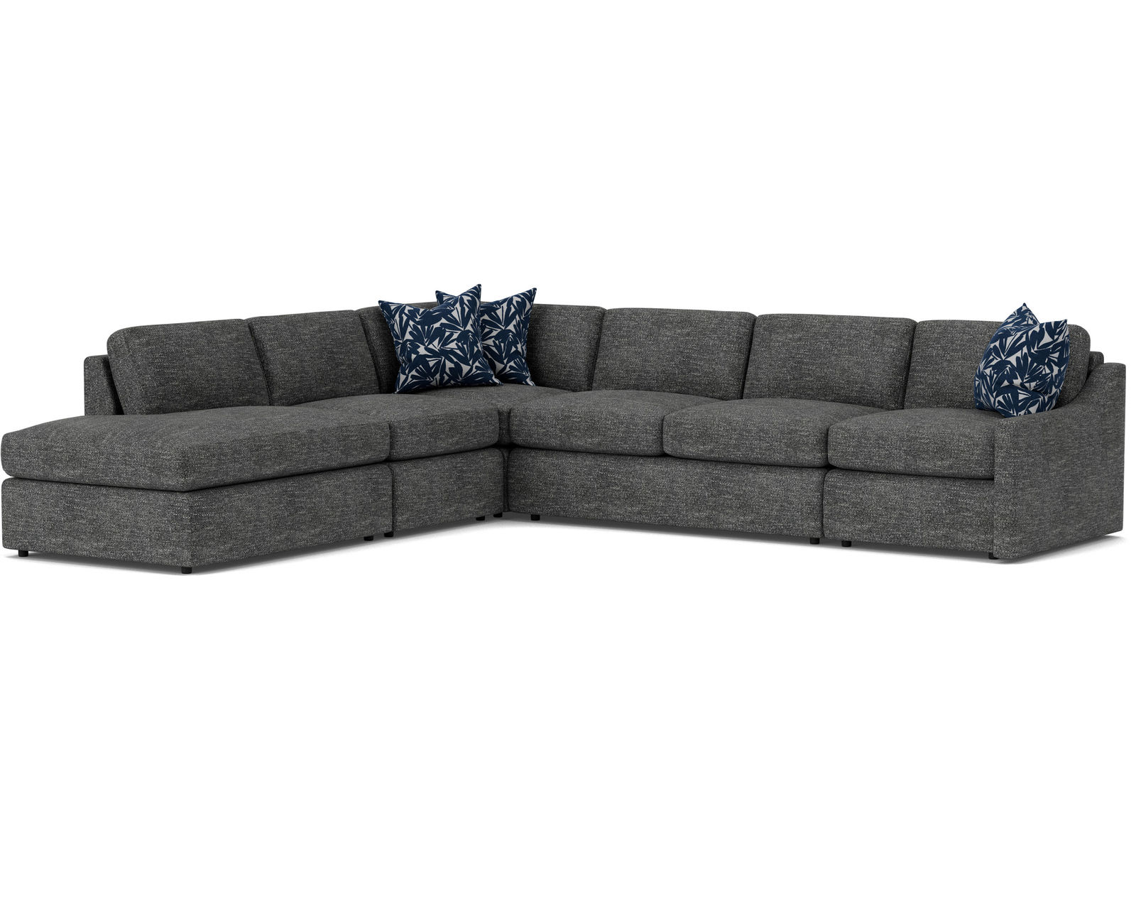 Sky 5510 Sectional (hypoallergenic down-like cushion) +100 fabric - Layout I: Five Piece Sectional 120" x 134"