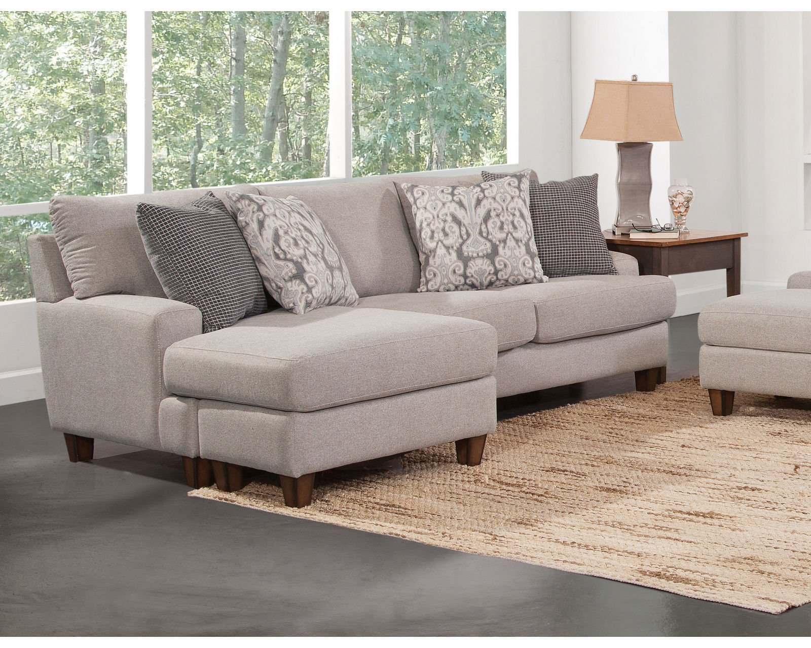 Kimber 95" Sofa with Reversible Chaise Ottoman (Includes pillows) - Take an Extra 25% Off the Kimber Sofa Chaise