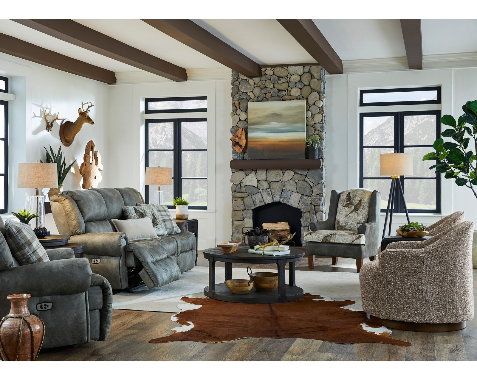 🎣 Genet 85" Reclining Sofa w/ Dropdown Table (+65 colors)
