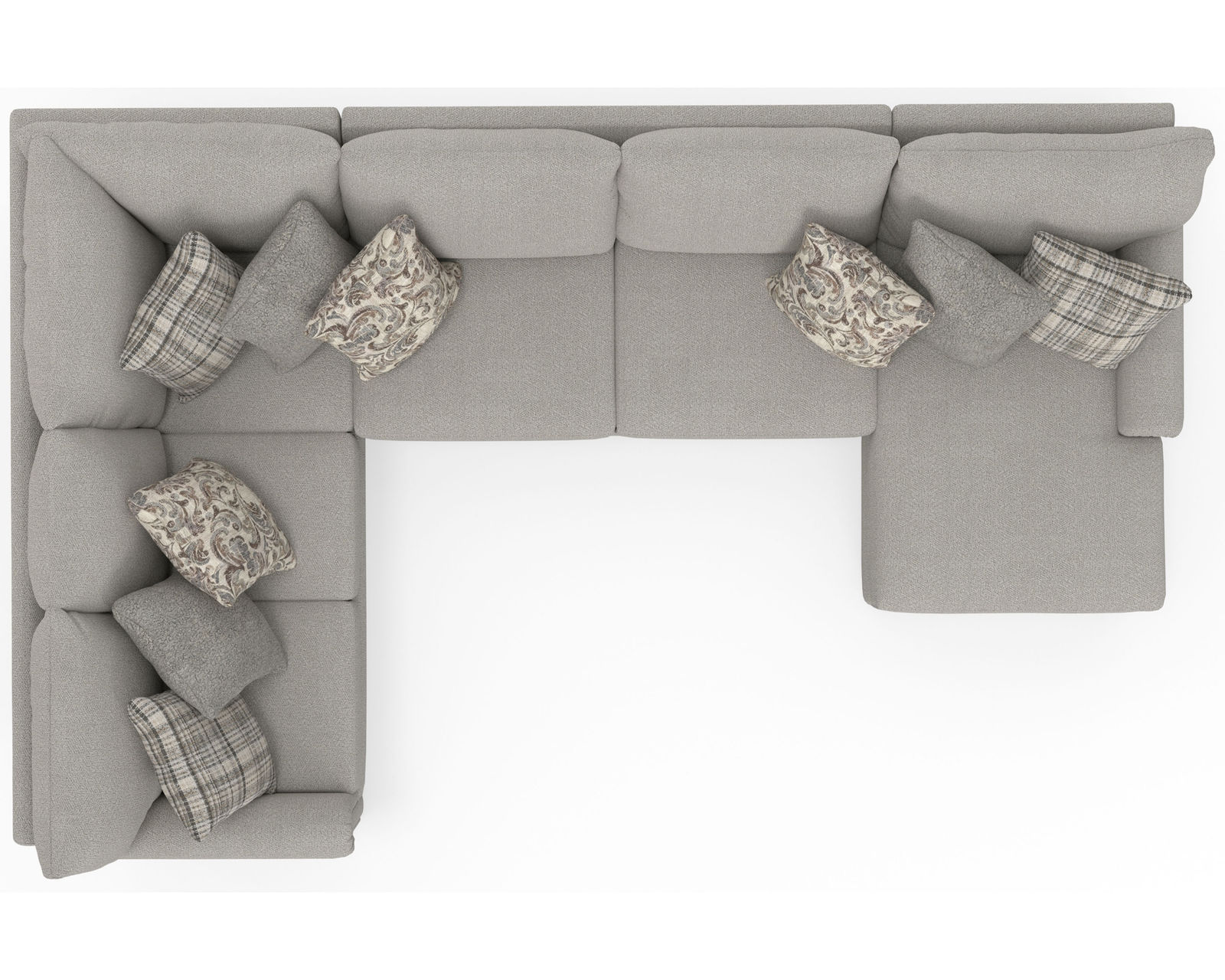 Livingston 3345 Modular Sectional (includes pillows) - Layout G: Three Piece Sectional 97" x 154" x 66"