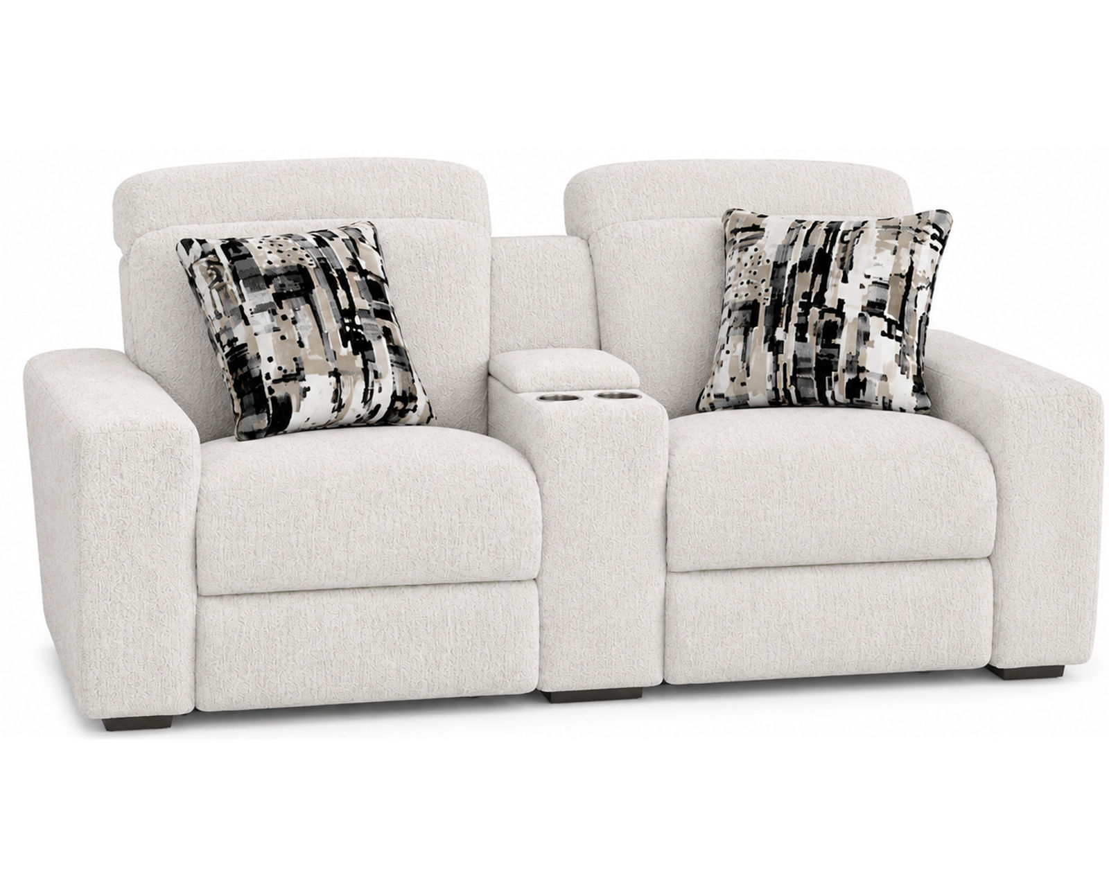 Darby 93" Wide Seat Power Reclining Sofa with Power Euro Headrests (2 colors) - Darby 87" Power Headrest Power Reclining Console Loveseat Shown in Fabric Cotton