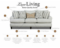Missionary Raffia Three Piece Sectional 7003 (includes pillows) performance fabric - 107" x 107"