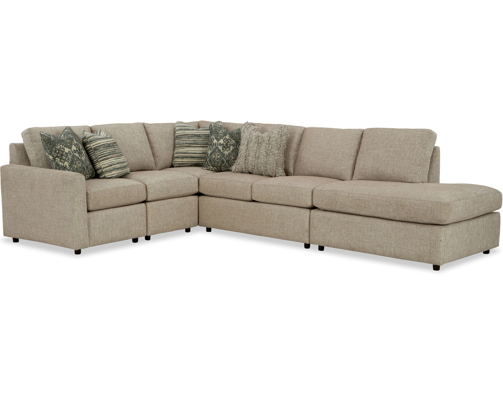 Clinton 7380 Sectional (+100 performance fabrics) - Layout I: Five Piece Sectional  91" x 131"
