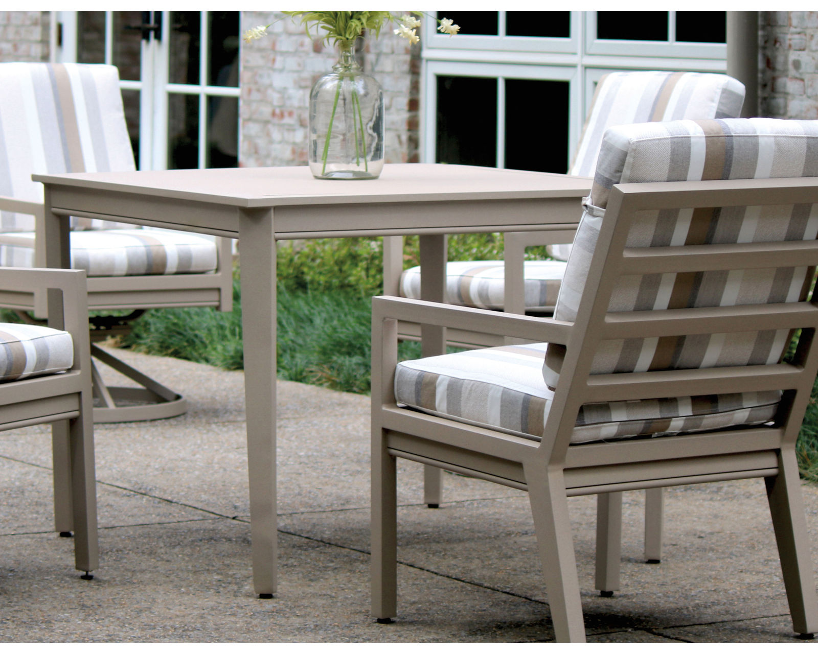 Santa Rosa 41" Square Dining Table (8 Metal Finishes)
