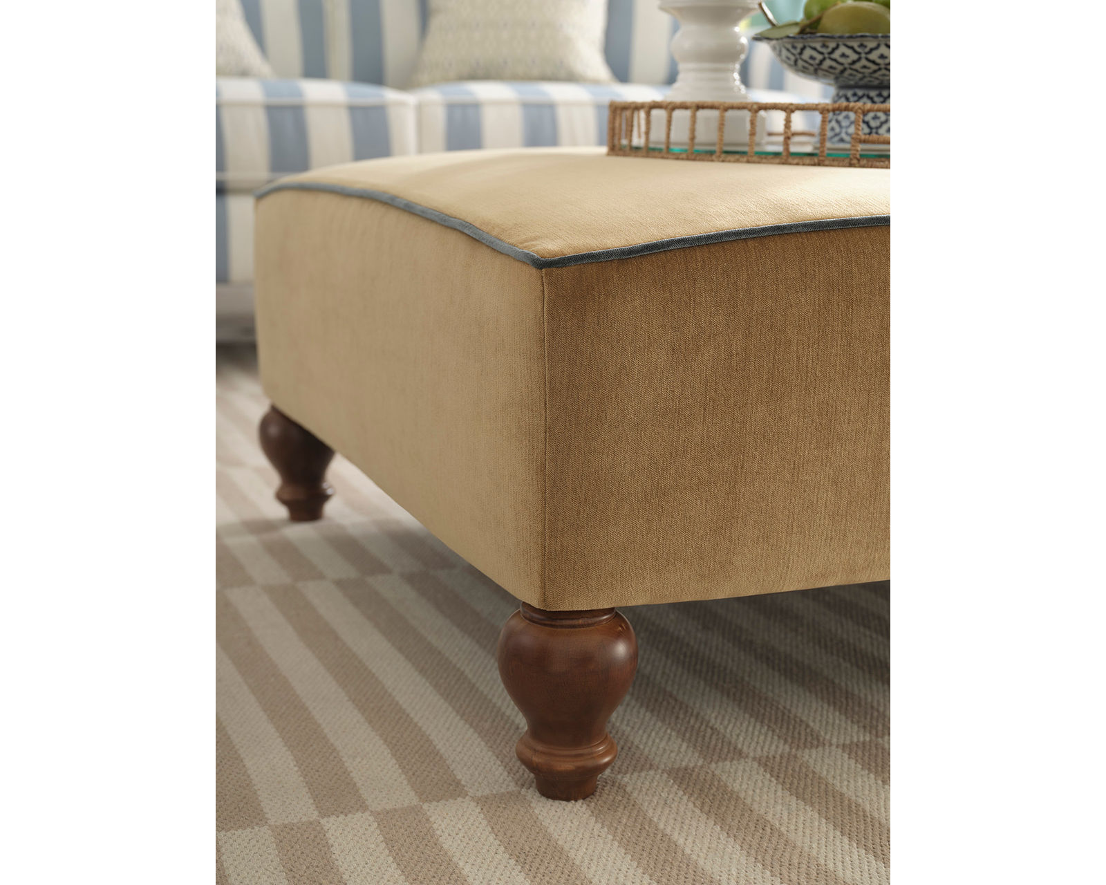 Erin & Ben Renelle Square Cocktail Ottoman 38"  (+50 fabrics) - Renelle 38" Square Cocktail Ottoman