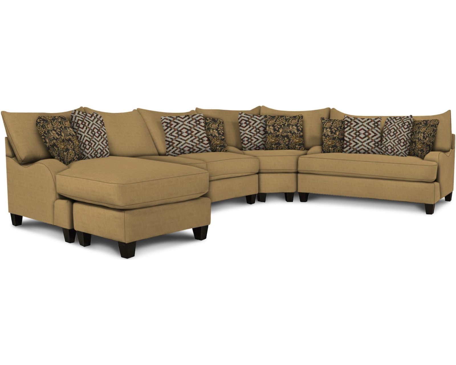 Catalina Stationary Sectional (+100 Standard and Performance Fabrics) - Layout G: Four Piece Sectional 145" x 145"
