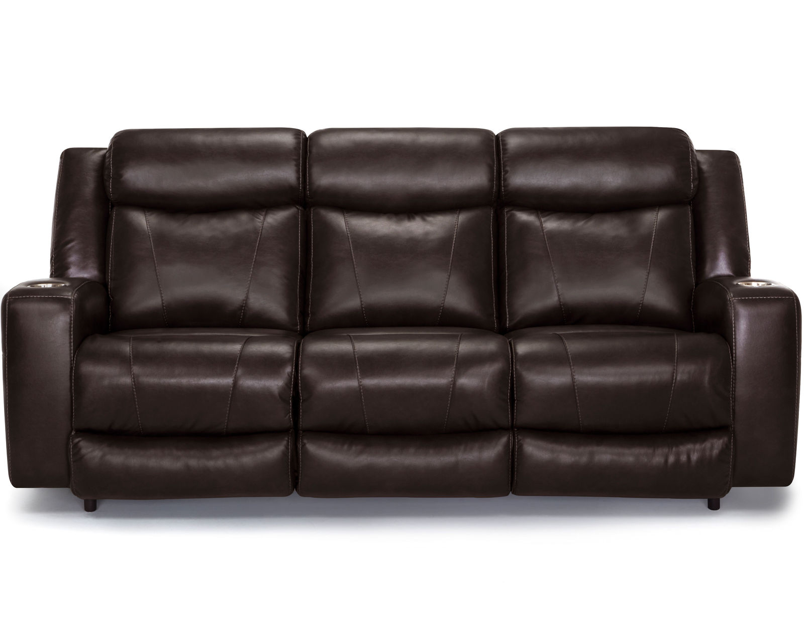 Carver 91" Power Headrest Power Reclining Sofa w/ Dropdown Table (Faux leather)