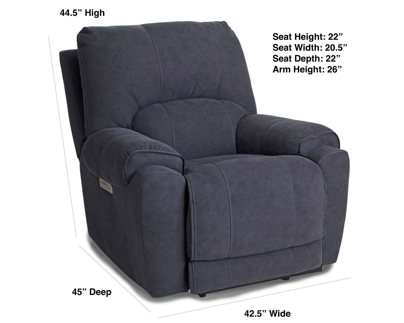 Havana Zero Gravity Triple Power Recliner Navy (In stock) - Havana Zero Gravity Triple Power Recliner