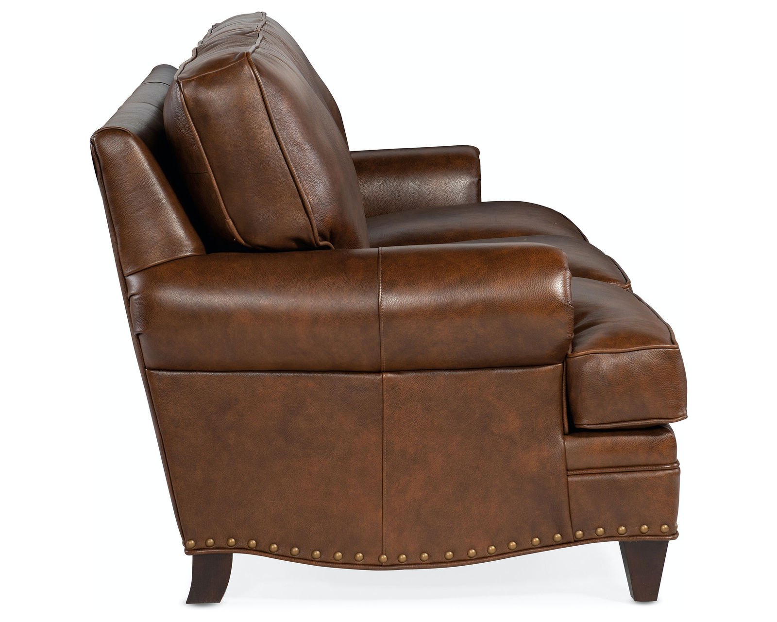 Bradington Young Carrado Stationary Sofa 8-Way Tie - Top Grain Leather - In Stock (Brown) - Carrado Stationary Sofa -  8-Way Tie - Top Grain Leather - In Stock (Brown)