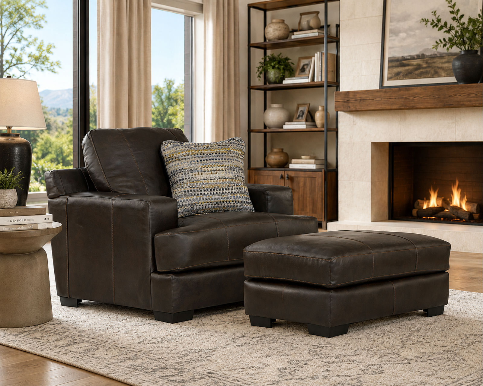 Marco 92" Top Grain Leather Sofa 2 colors (Includes pillows) In stock