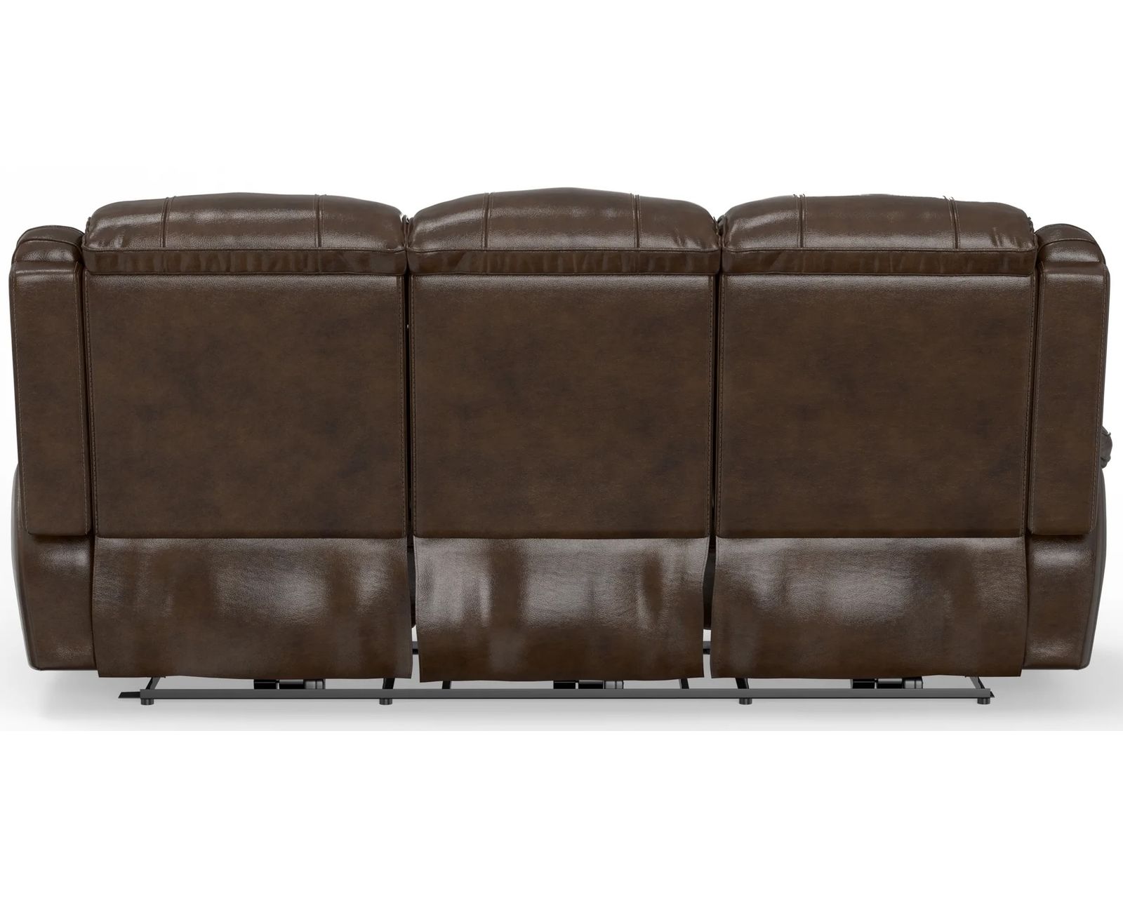 Eclipse Leather 86" Power Headrest Power Reclining Sofa Brown (In stock - Fast shipping) - Eclipse Power Headrest Power Reclining Sofa