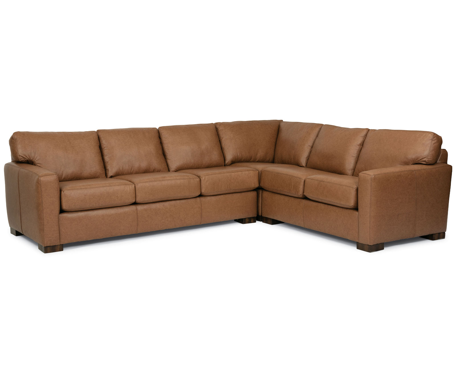 Bryant Stationary Leather Sectional (Leather choices) - Sectional Layout G:  Only the highest quality leathers go on Flexsteel Furniture