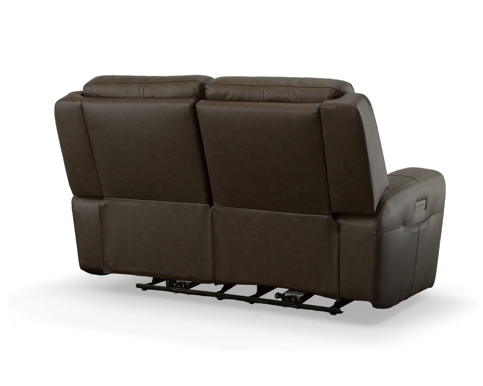 Barnett Power Reclining Sofa with Power Headrests and Lumbar (Dark Brown leather) 87" - in stock - Barnett Power Reclining Loveseat with Power Headrests and Lumbar in Dark Brown