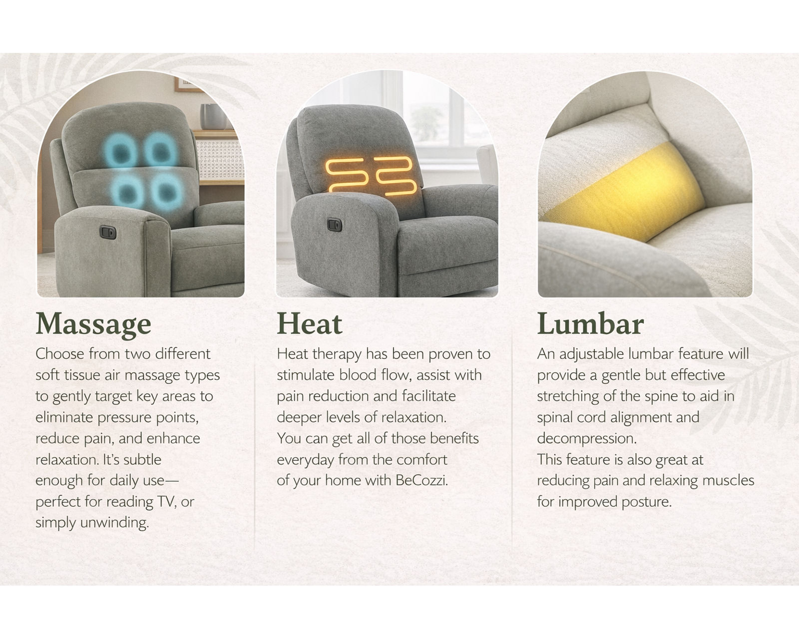 🌙 Maverly Nursery Swivel Glider Recliner with Heat & Massage (+90 performance fabrics) - Soothing Heat. Restorative Massage.