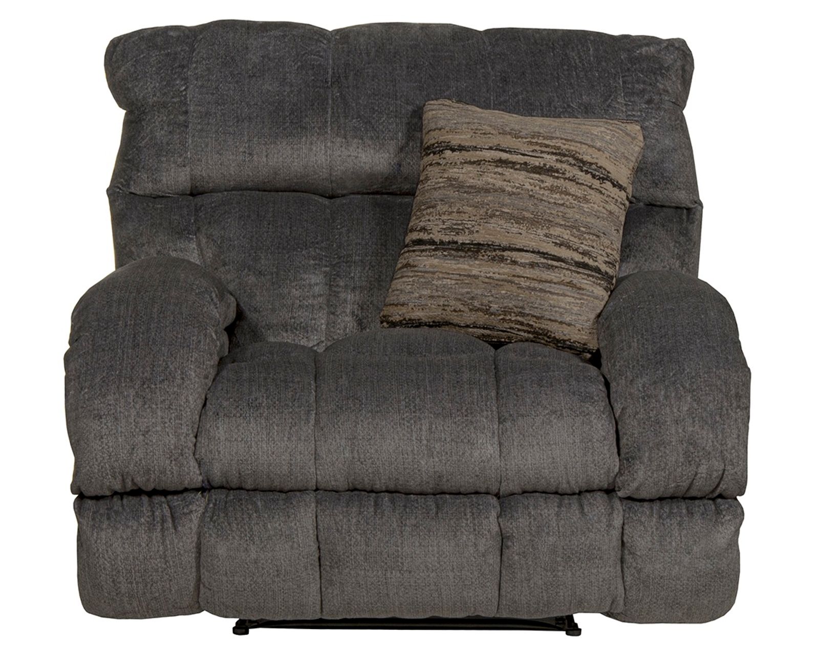 Ashland 93" Power Lay Flat Wide Seat Double Reclining Sofa (2 colors) - Shown in Fabric Color Granite