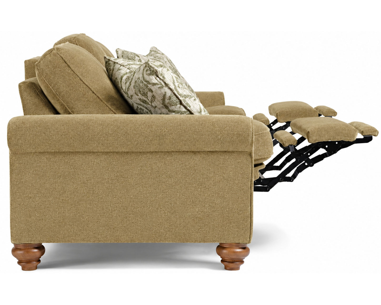 Weston 88" Power Incliner Sofa (+100 fabrics) 3 wood finishes - Relax Better with Furniture Built to Last.