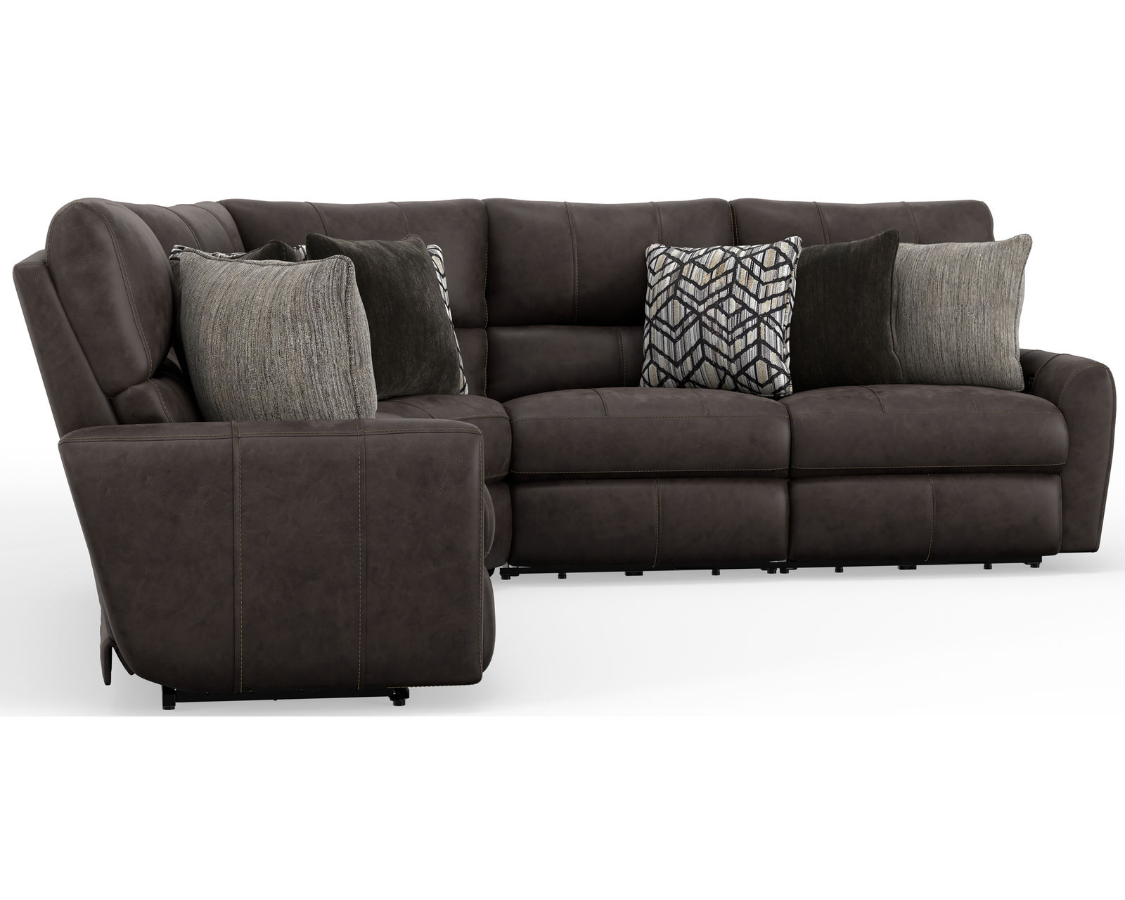 Royster Deep Seat Three Piece Power Reclining Sectional - 400 lb. per recliner  - From Movie Night to Every Night—Comfort Lives Here.