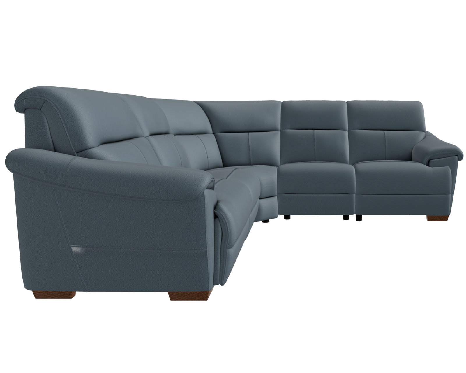 Potenza C063 Sectional (+50 leathers) - Layout C: Five Piece Sectional 117" x 117"