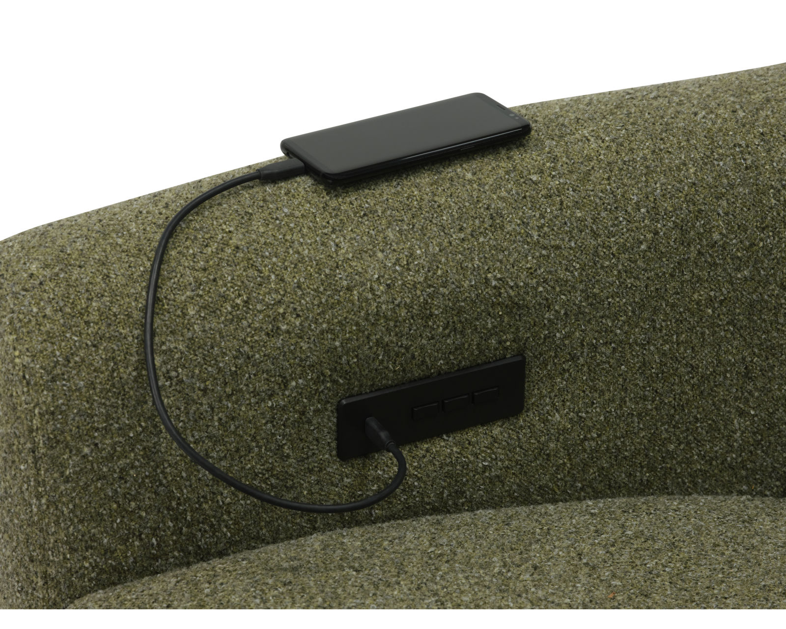 Essex 40112 Triple Power Reclining Sectional (+50 fabrics) - USB charging with independent controls for the power headrest, power lumbar and power recline