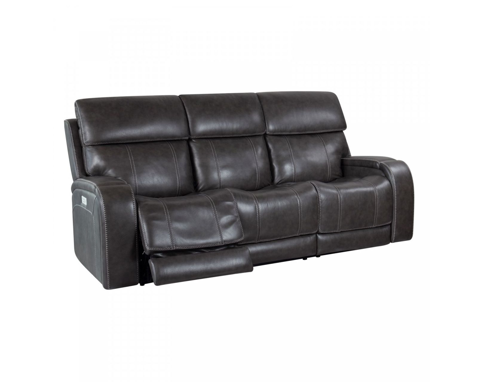 Glenwood 88" Leather Sofa w/Power Recline, Power Head Rests & Power Lumbar (Lay Flat) Steel - In stock - Glenwood Sofa w/Power Recline, Power Head Rests & Power Lumbar (Lay Flat)