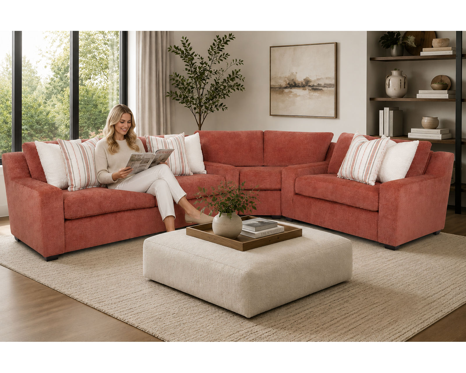 Dahlia 814 Three Piece Sectional (Modern Versatility. Deep Comfort) - Designer Style Without the Designer Price.