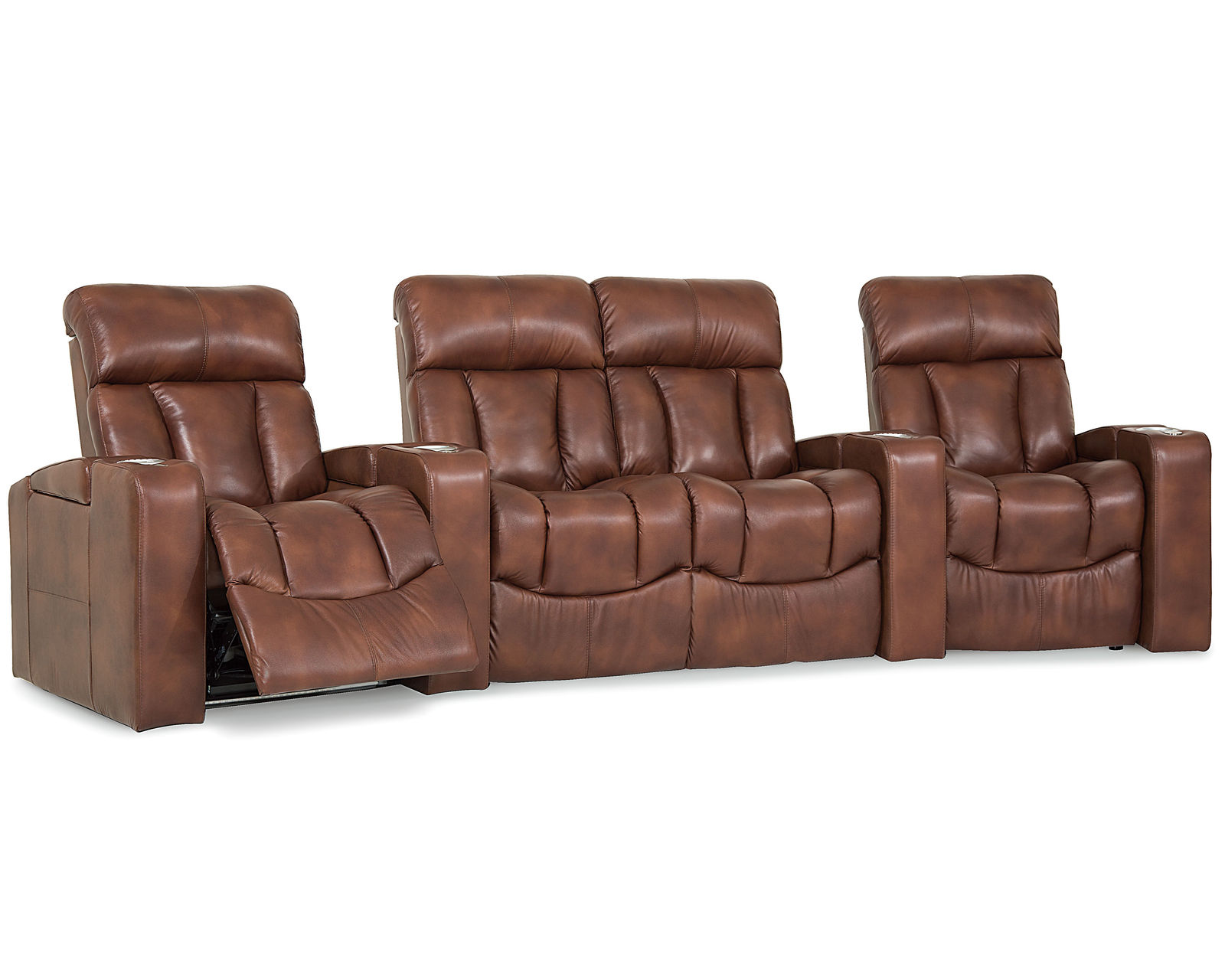 Paragon 41417 Power Reclining Home Theater Sectional (+200 colors) - Layout I: Three Piece Home Theater Sectional Curved 138" Wide