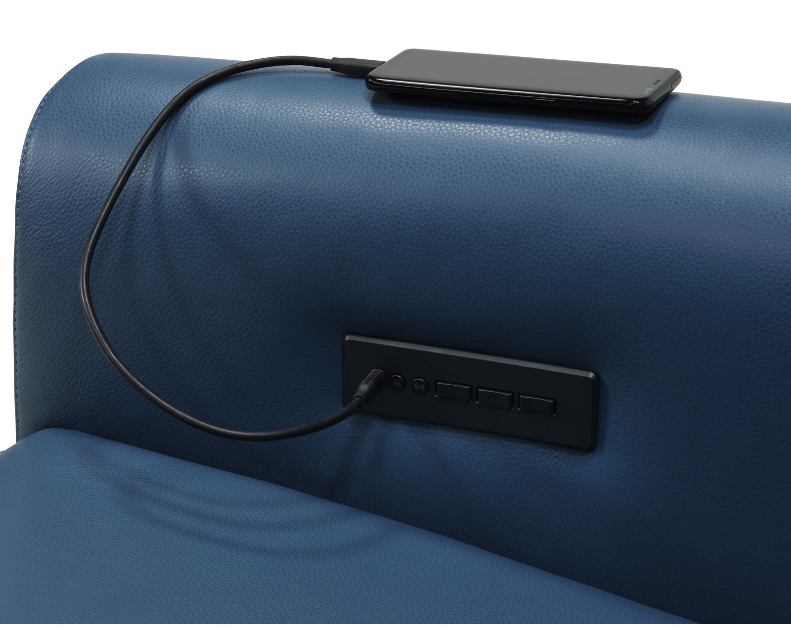 Essex 40112 Triple Power Wallhugger Recliner (+200 colors) - USB charging with independent controls for the power headrest, power lumbar and power recline
