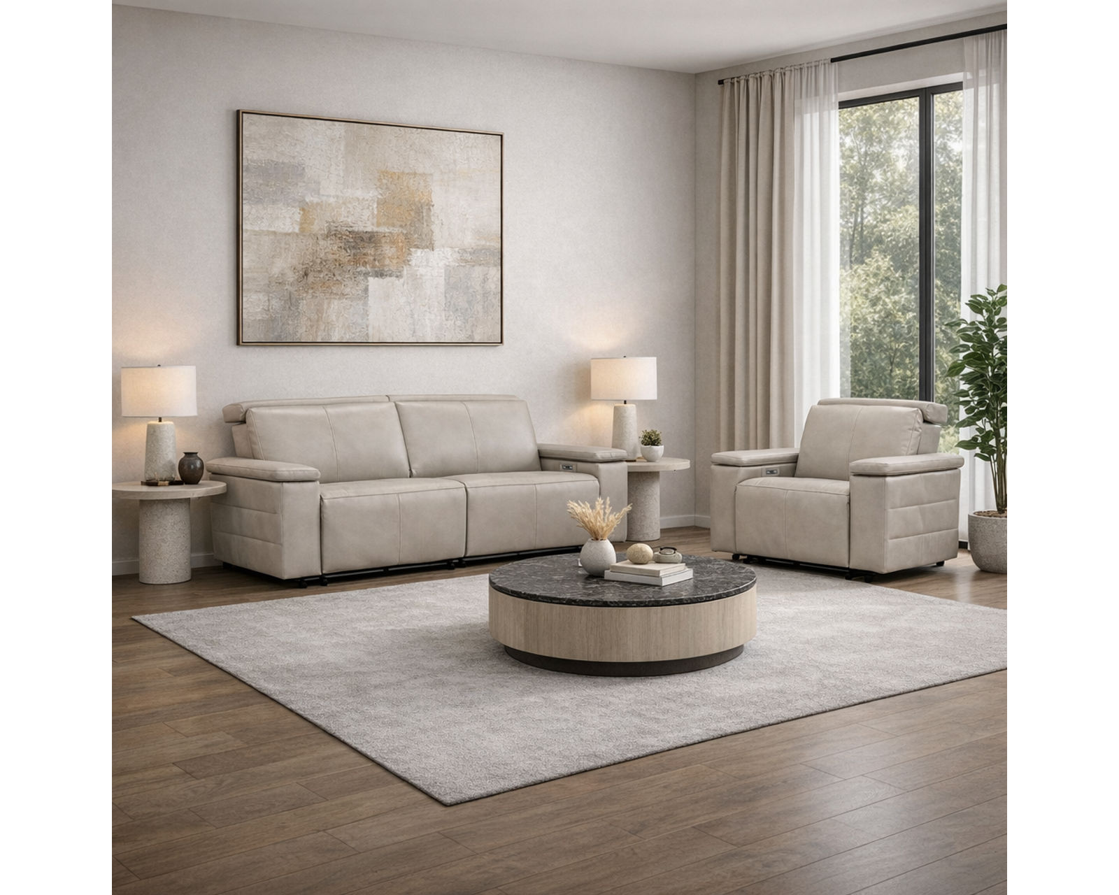 Nala Dual Power Reclining Sofa — Available in Standard & Wide Cushions, 140+ Leather Options, and 85", 88", or 117" Widths - Experience the Difference Precision Makes