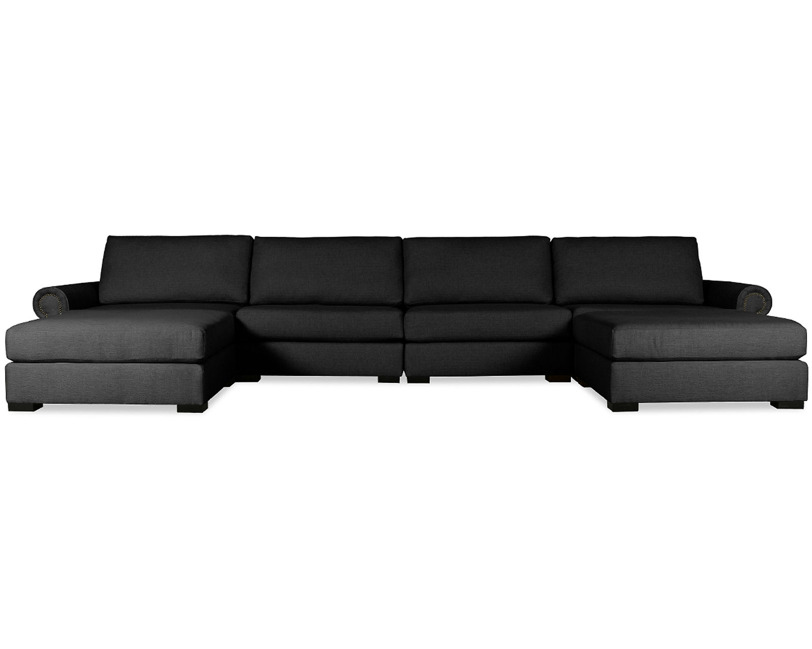 Sylviane 6 Pieces Modular Sectional (Choice of Colors) - Sylviane 6 Pieces Modular Sectional in Charcoal