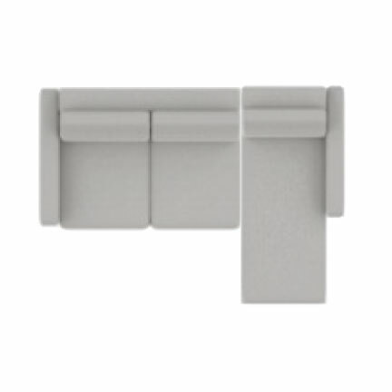 Layout A: Two Piece Sectional (Chaise Right Side) 89" x 59"