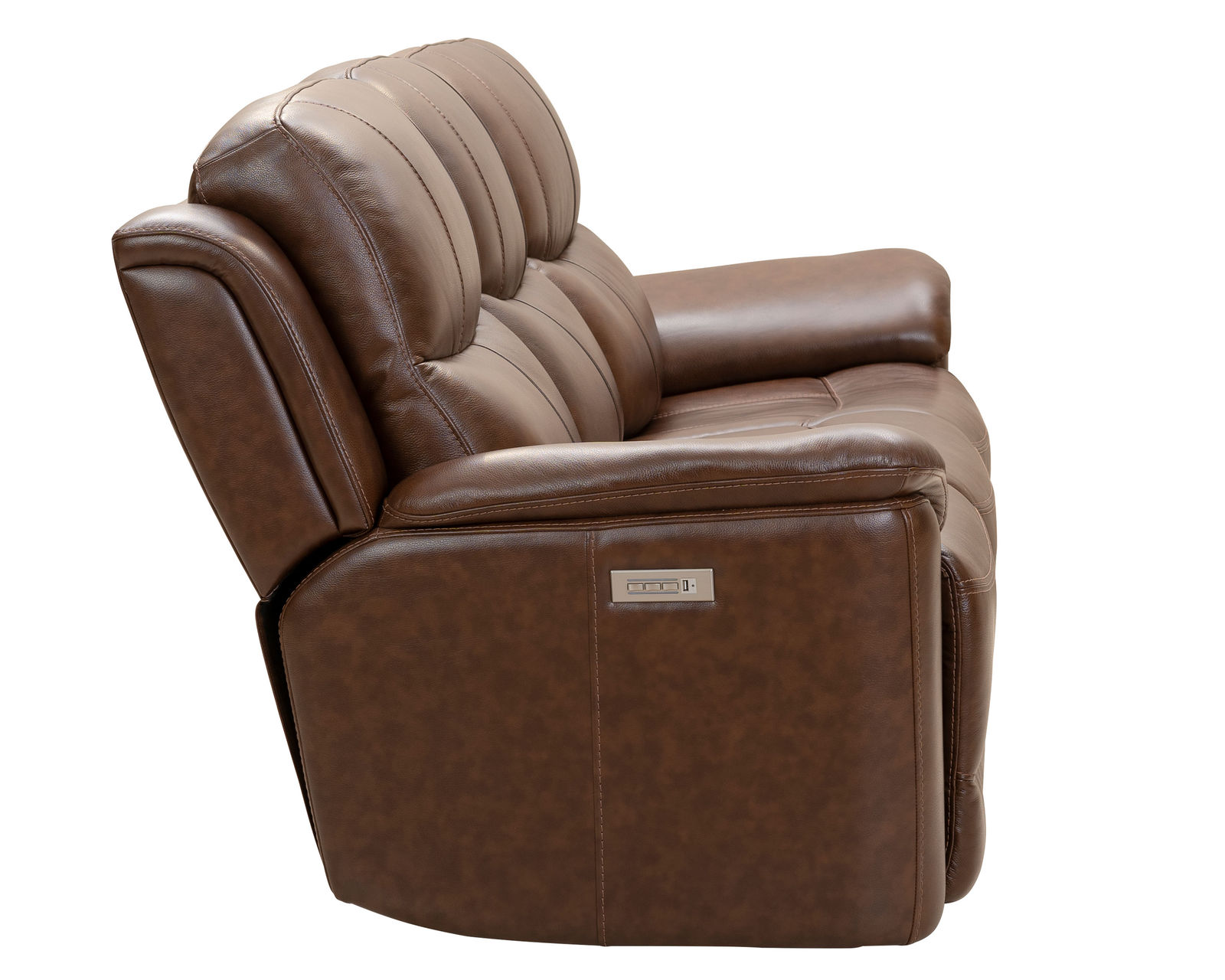 Kaden 88" Leather Power Headrest - Power Lumbar - Power Reclining Sofa (Brown) In stock - All leather everywhere your body touches