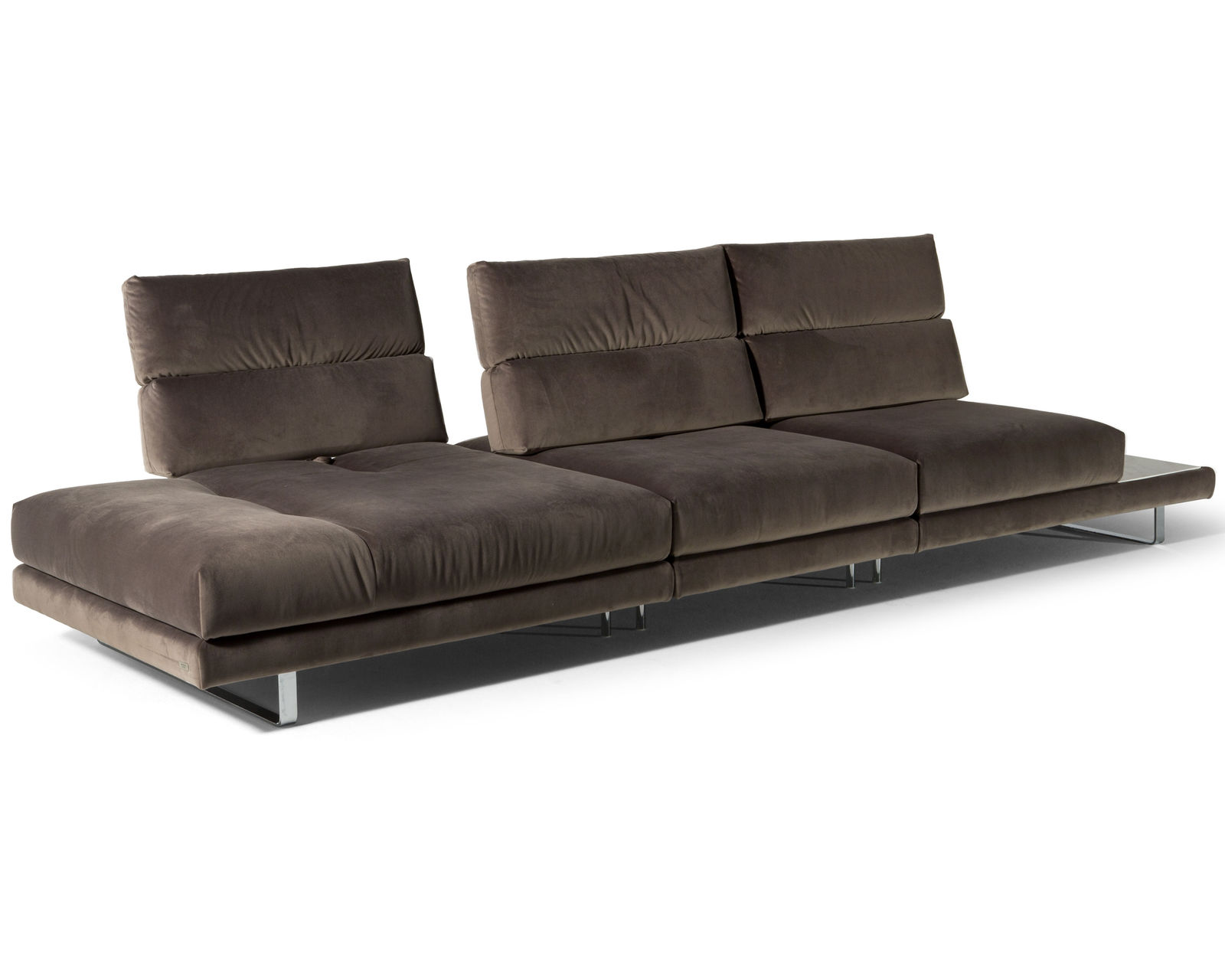 Roma C257 Sectional - adjustable seat depth (+40 fabrics)  - Layout E: Three Piece Sectional 137" wide