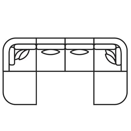 Layout D:  Six Piece Sectional 84" x 150" x 84"