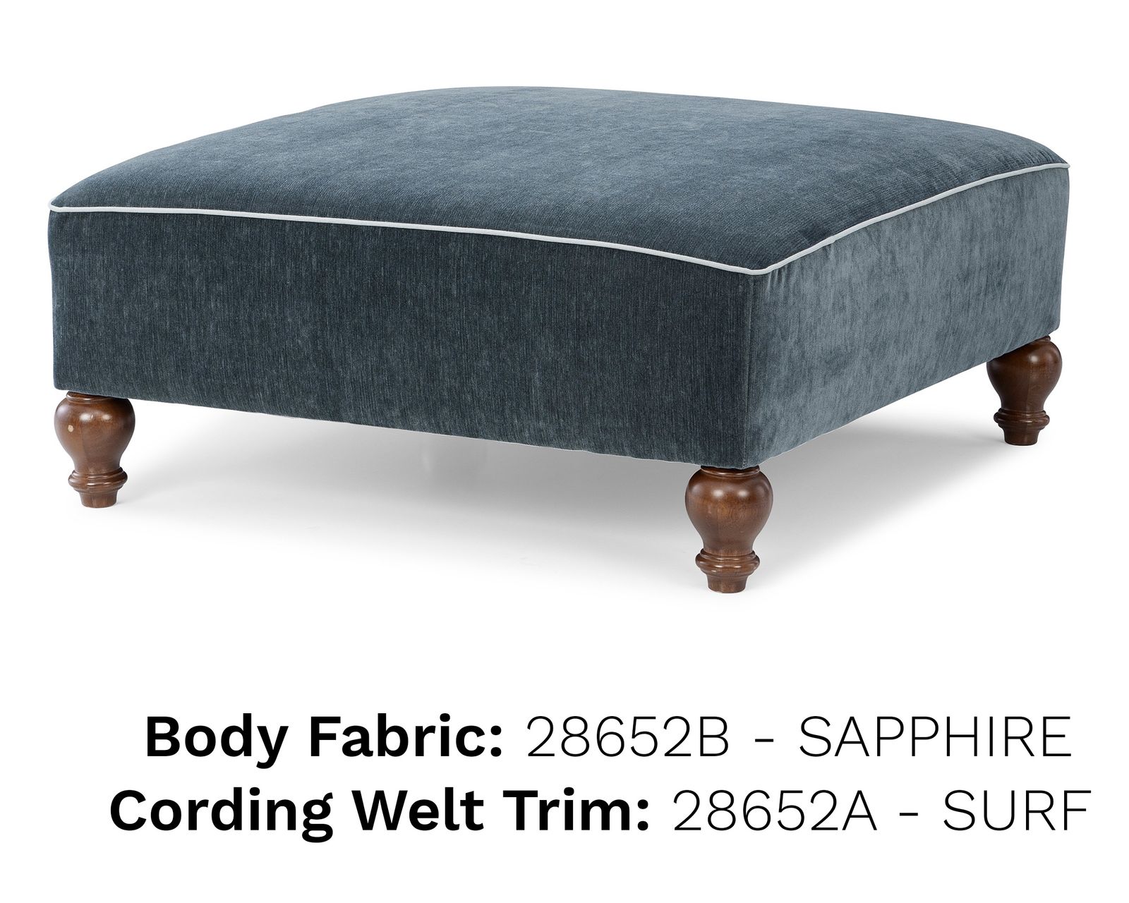 Erin & Ben Renelle Square Cocktail Ottoman 38"  (+50 fabrics) - Renelle 38" Square Cocktail Ottoman