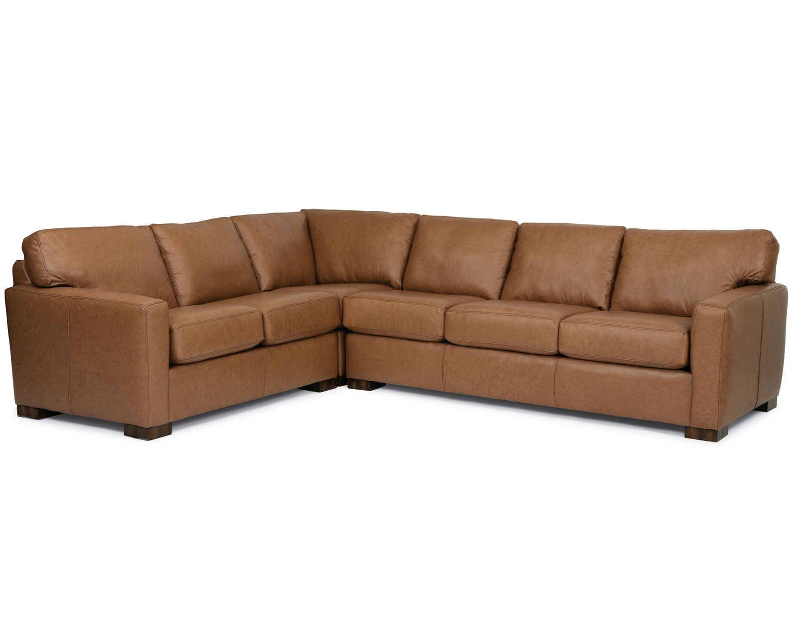 Bryant Stationary Leather Sectional (Leather choices) - Sectional Layout H: Lifetime Warranty on internal structures
