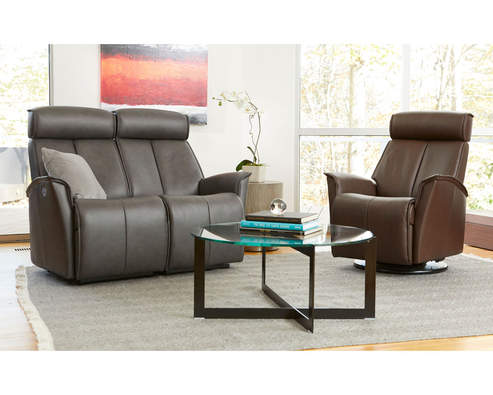 Venice 78" Dual Power Reclining Wallsaver Sofa (+40 leathers) - Venice Power Dual Reclining Wallsaver Loveseat 