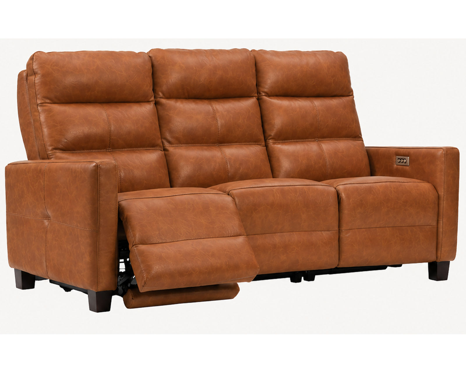 Elran Lane Dual Power Reclining Sofa — Available in Standard & Wide Cushions, 140+ Leather Options, and 75", 79", or 107" Widths - 	Lane 79" Power Headrest Power Reclining Sofa (3 cushions)