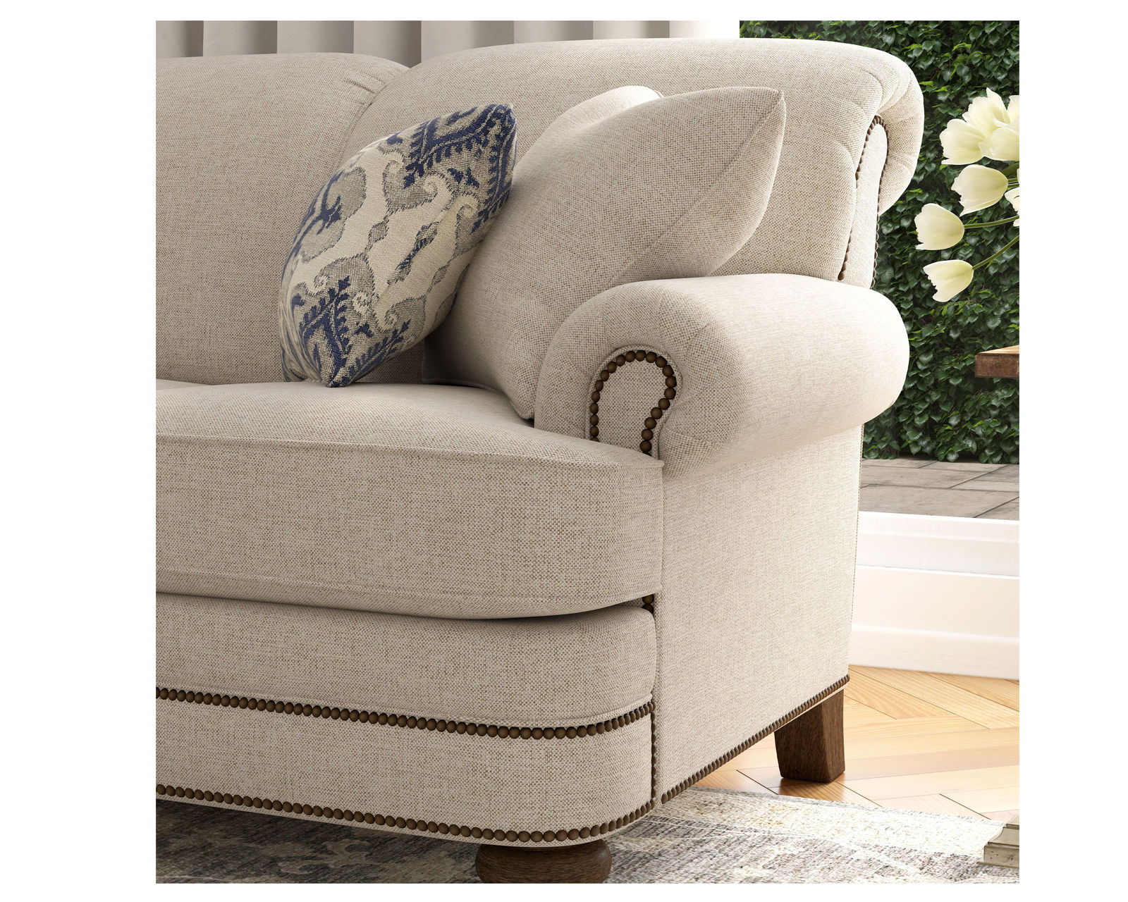 Bay Bridge 7791 Nailhead Loveseat (+100 fabrics)  - Bay Bridge Nailhead Sofa