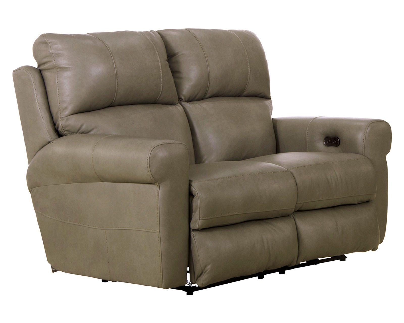 Torretta 86" Lay Flat Power Reclining Leather Sofa Premium Italian Leather, Bed-Like Lay Flat Comfort (2 colors) - Shown in Italian Leather Color Putty