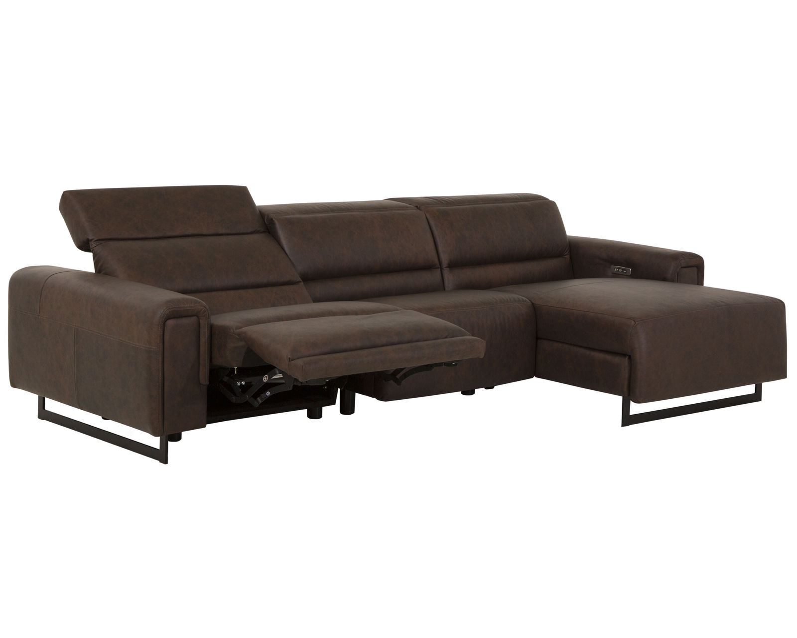 Armina 44010 Power Headrest Power Reclining Sectional (+50 fabrics) - Layout I: Three Piece Reclining Sectional 117" x 64"	