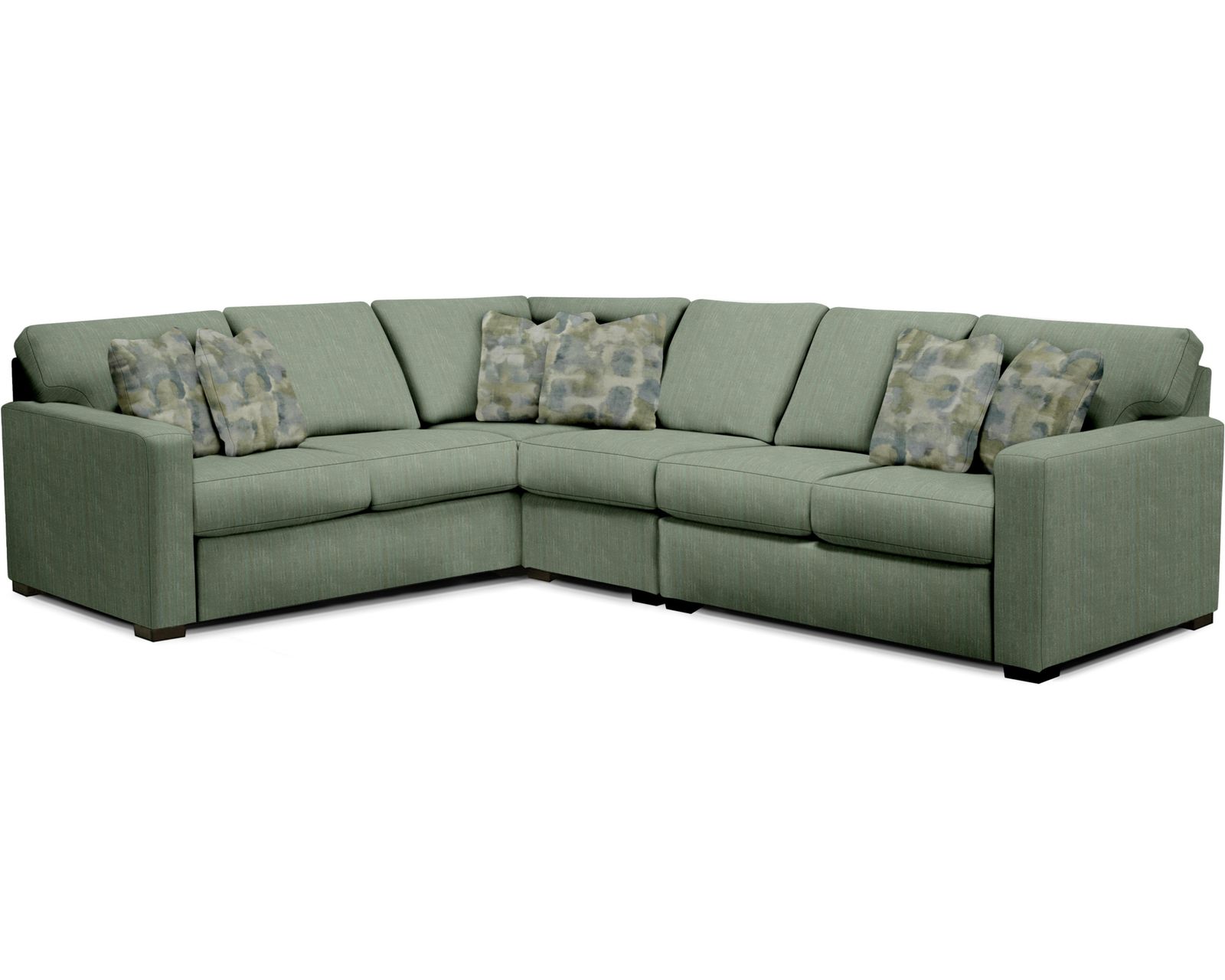 Baylor Stationary Sectional  (+100 Standard and Performance Fabrics) - Layout M: Three Piece Sectional  123" x 95"