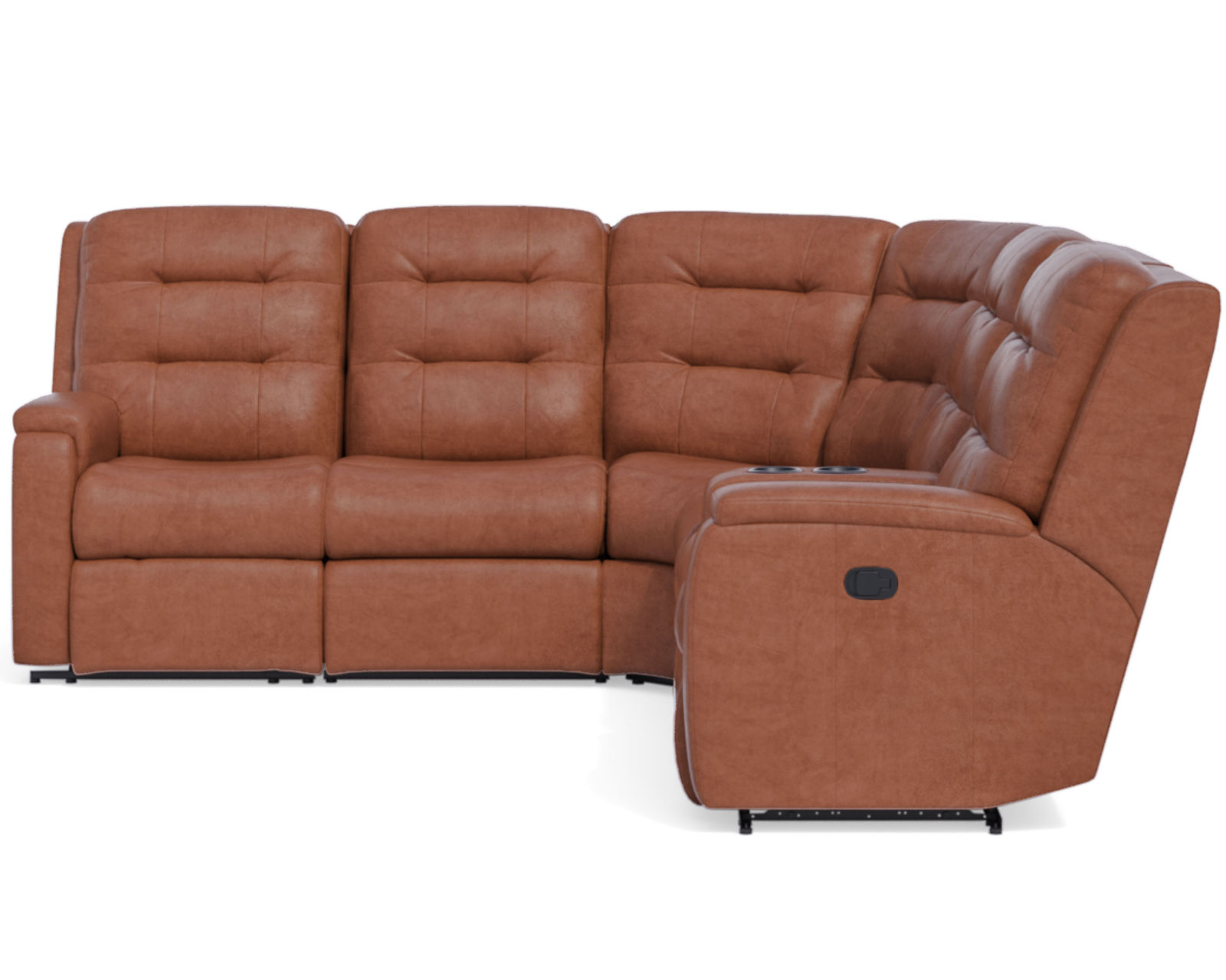 Arlo Leather Reclining Sectional (Colors Available) - Sectional Layout B
