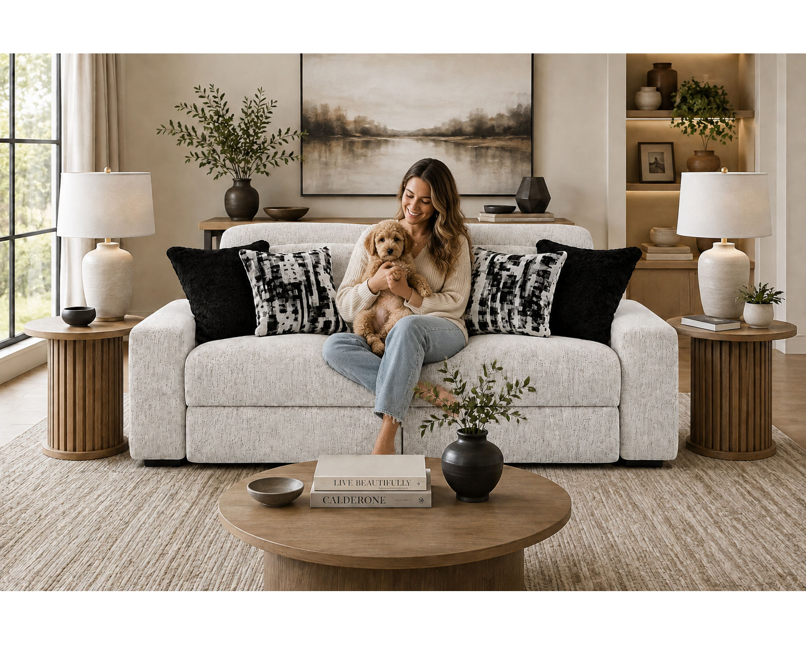 Darby 93" Wide Seat Power Reclining Sofa with Power Euro Headrests (2 colors) - Relax Better. Live Better.