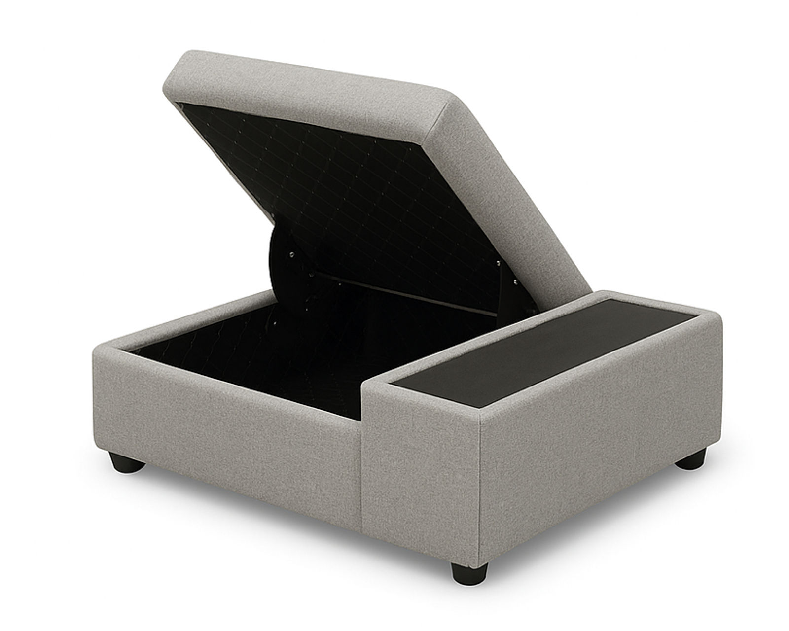 Charli 77743 Sofa (79" x 90" or 111") +50 fabrics - Charli Storage Cocktail Ottoman with 12" Table 36" x 46"